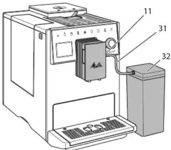 MELITTA CI Touch F630101 - Süt haznesinin bağlantısı - 1