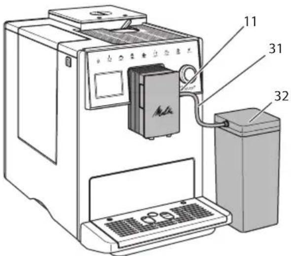 MELITTA CI Touch F630101 - Collegamento del serbatoio del latte - 1
