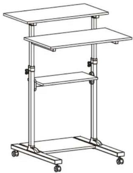 Tripp Lite WorkWise WWSSRC - Height-Adjustable Mobile Stand-Up Desk/Workstation - 1