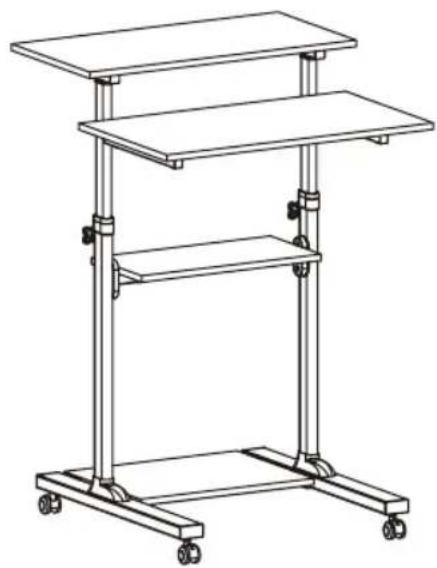 Tripp Lite WorkWise WWSSRC - Höhenverstellbarer, mobiler Schreibtisch/Arbeitsstation - 1