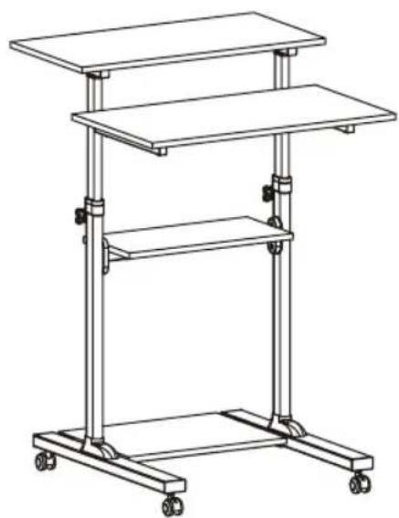 Tripp Lite WorkWise WWSSRC - Station de travail/bureau debout mobile à hauteur réglable - 1