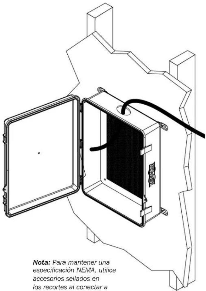 Tripp Lite EN1511N4LATCH - Conduzca el Cable de Datos y Alimentación (Si se Requiere) A Través del Recorte para el Conducto - 1