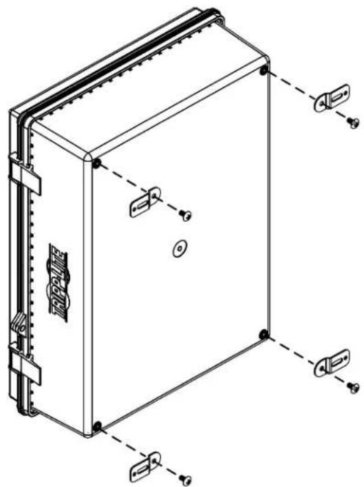 Tripp Lite EN1511N4LATCH - Attach Mounting Feet to the Rear of the Enclosure - 1