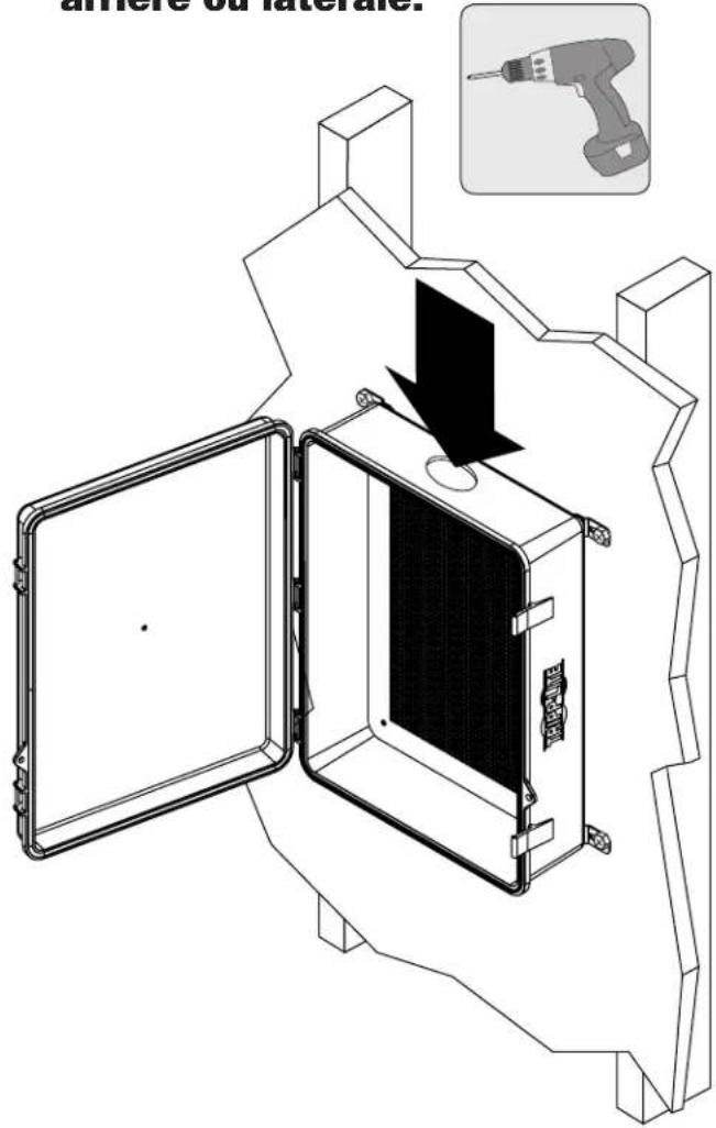 Tripp Lite EN1511N4LATCH - Utiliser une perceuse pour créer une découpe de conduite arrière ou latérale. - 1