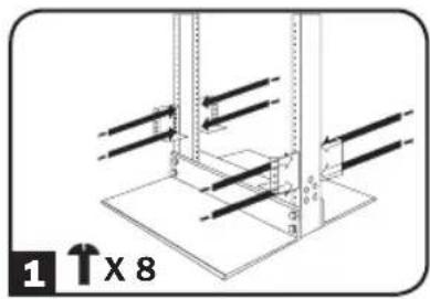 Tripp Lite SmartOnline BP192V12RT3US - 2-Post (Telecom) Mounting - 4