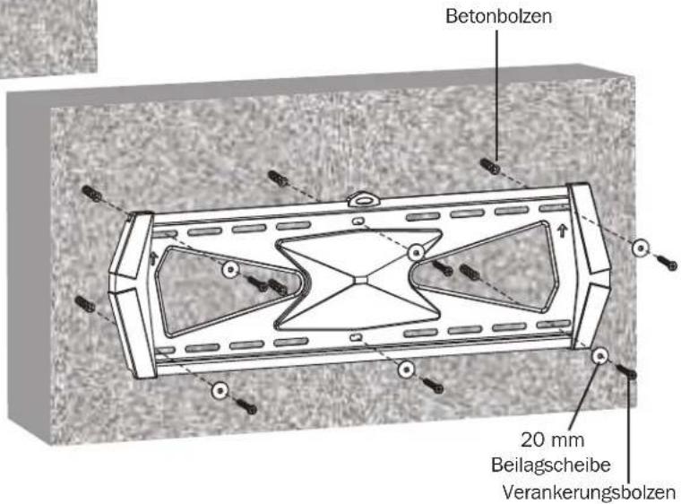 Betonbolzen 20 mm Beilagscheibe Verankerungsbolzen