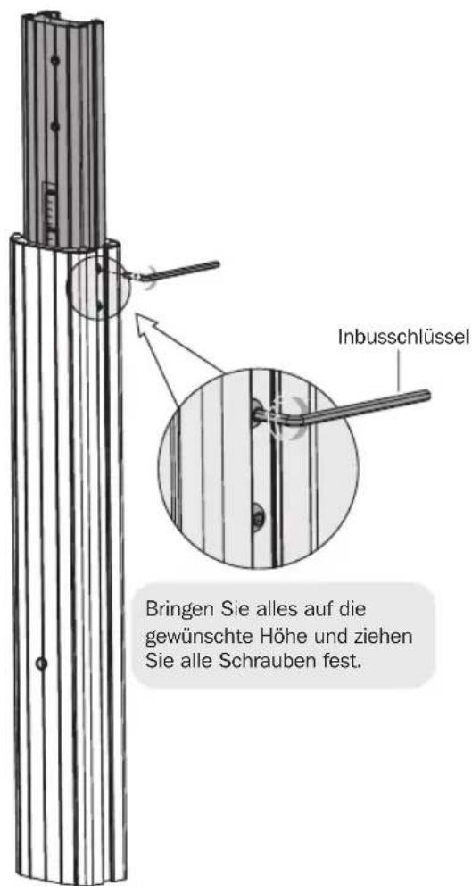 Tripp Lite DMCS60100XX - Anpassen der Säulenhöhe - 3