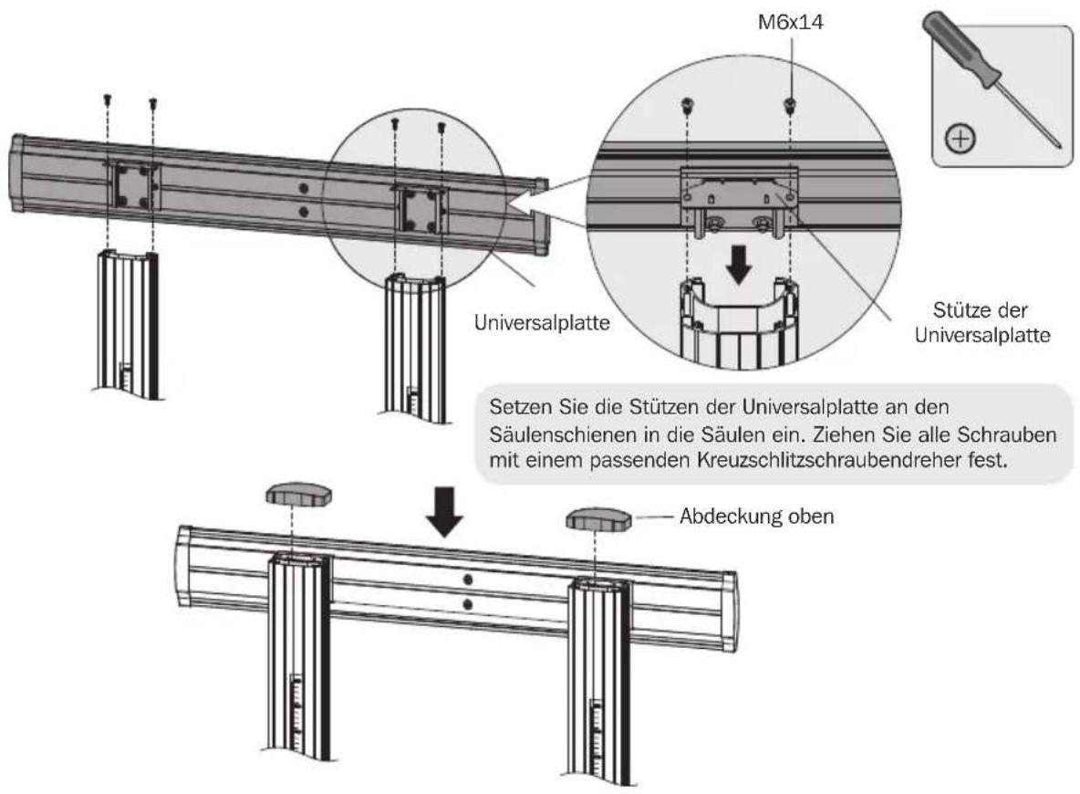 Tripp Lite DMCS60100XX - Montage der Säulen am Sockel - 3