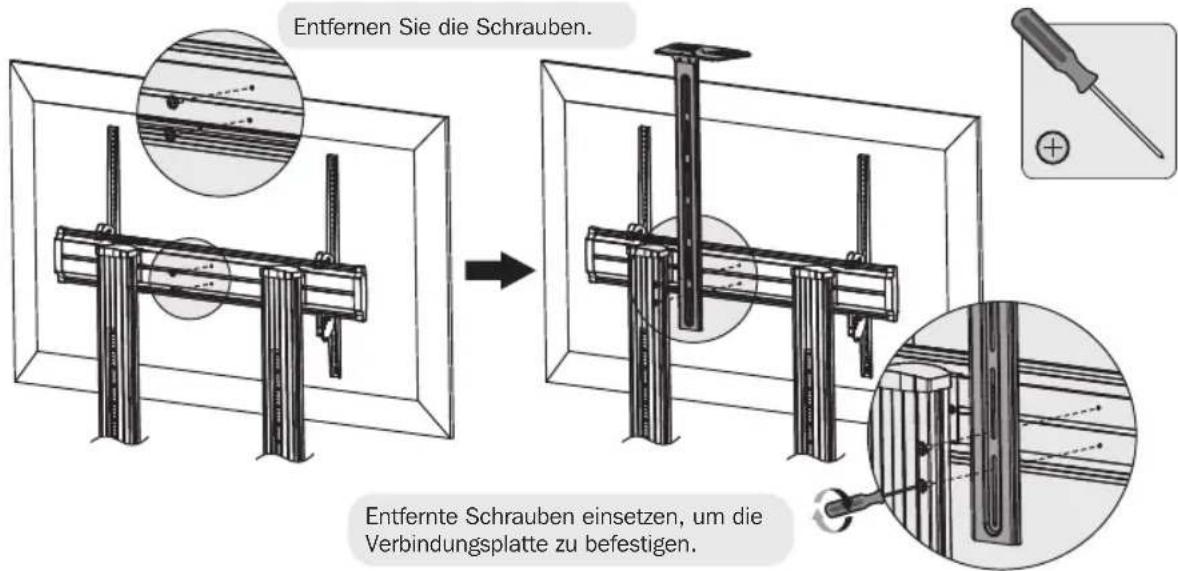 Tripp Lite DMCS60100XX - Befestigen des montierten Kameraregals an der Universalplatte - 1