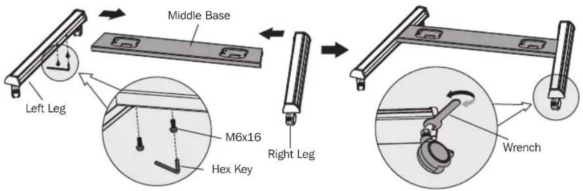 Tripp Lite DMCS60100XX - Assembling the Base - 1