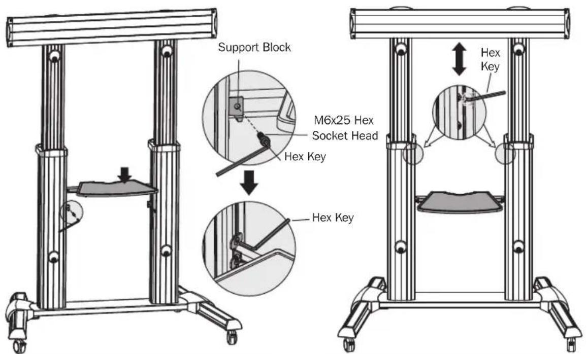 Tripp Lite DMCS60100XX - Attach DVD Shelf to Columns - 1
