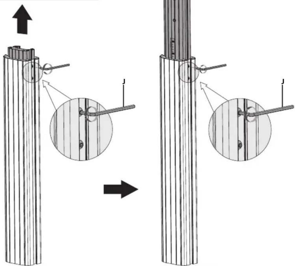 Tripp Lite DMCS3270XP - Befestigung der Säule an der Basis - 2