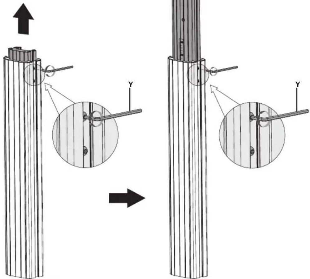 Tripp Lite DMCS3270XP - Colocación de la Columna a la Base - 2