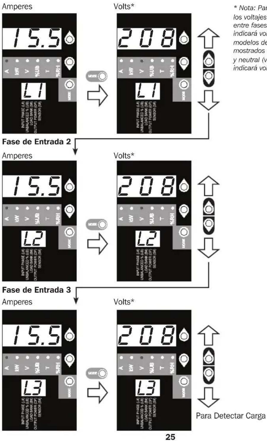 Tripp Lite PDU3VS6H50 - Desplazándose a Través de Fases y Opciones de Entrada (Categoría de Medición) - 1