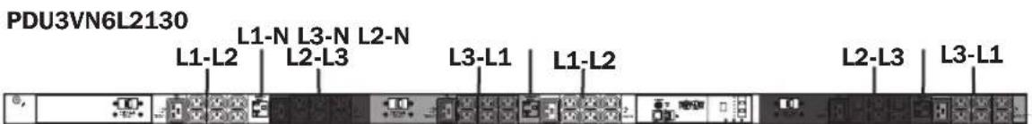 Tripp Lite PDU3VN6L2120 - Load Bank Receptacle Location and Display References - 2
