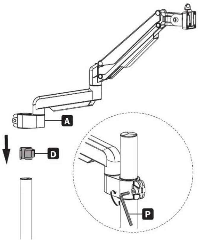 Tripp Lite DDR1732SAL - Zusammenbau des Flexarms - 1