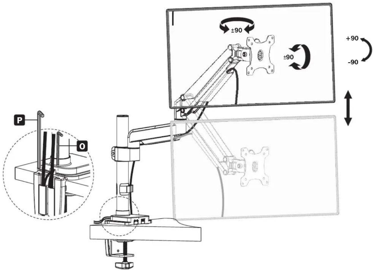 Tripp Lite DDR1732SAL - Ajustement du moniteur - 1