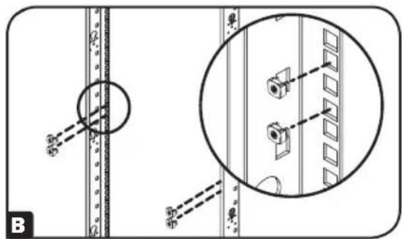 Tripp Lite PDUMNH20HVAT - Attach Rear Rail Segments to the Rack - 1