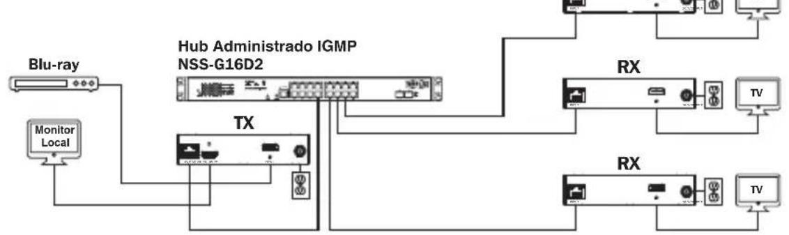 Tripp Lite B160201HSI - Instalación Punto a Multipunto - Switch Administrado con IGMP - 2