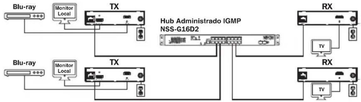 Tripp Lite B160201HSI - Instalación Punto a Multipunto - Switch Administrado con IGMP - 3