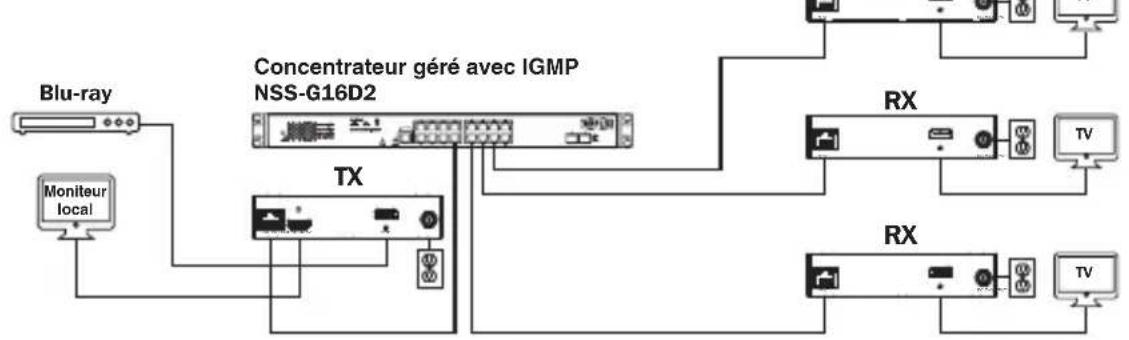 Tripp Lite B160201HSI - Installation point à multipoint - Commutateur géné avec IGMP - 2