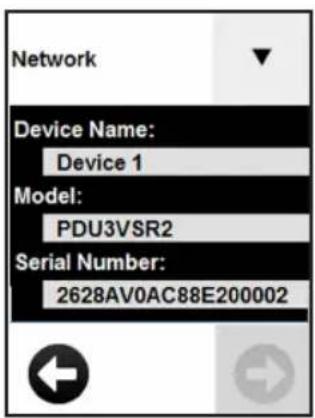 Tripp Lite PDU3EVN10H50B - Scrolling Through LCD Touchscreen Options - 2