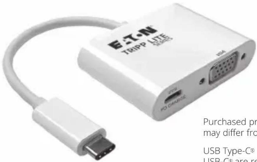 Tripp Lite U44406NVGUC - USB 3.2 Gen 1 USB-C to VGA Adapters - 1