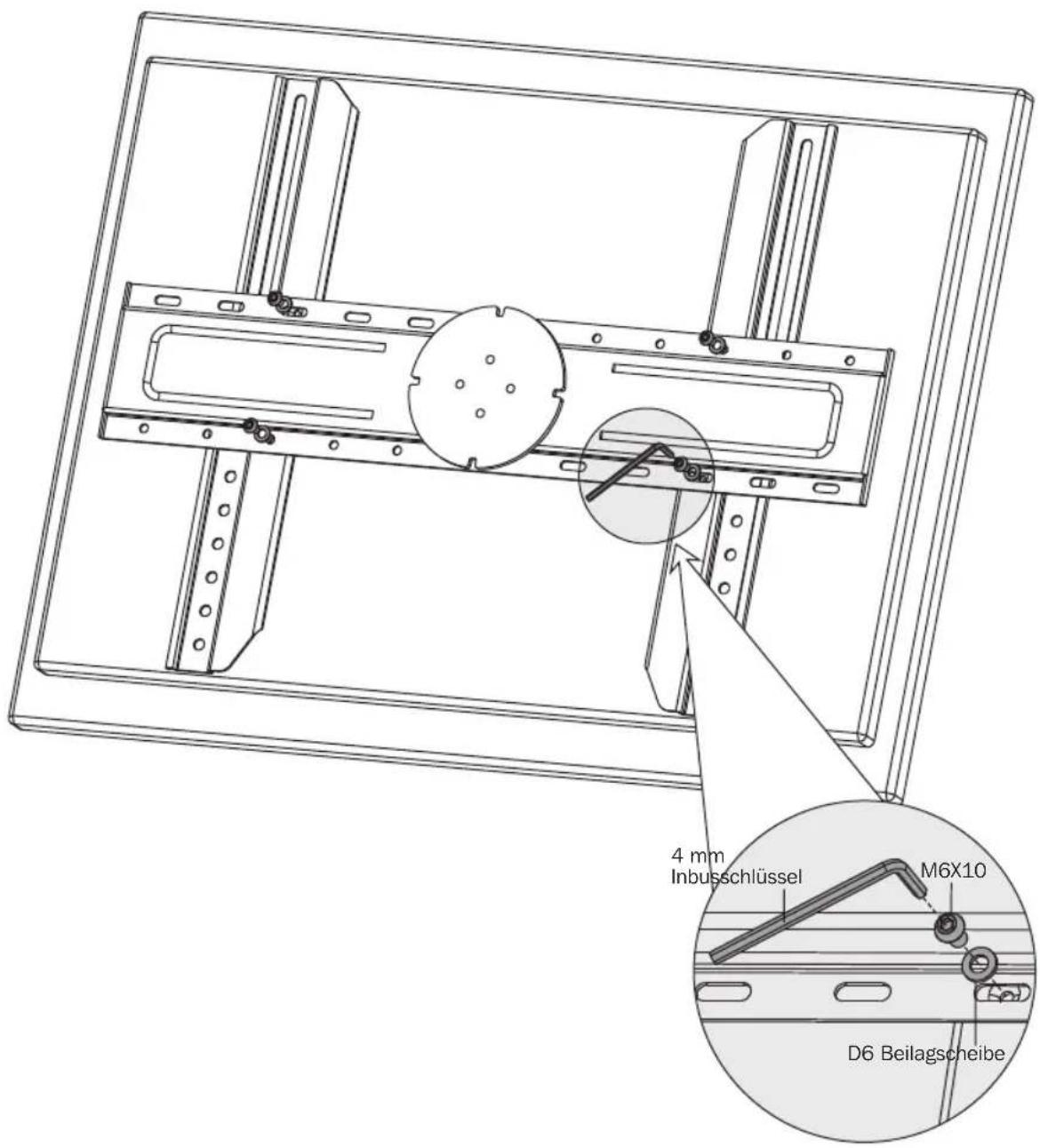 Tripp Lite DWM3770PLX - Installation der Universalplatte - 1