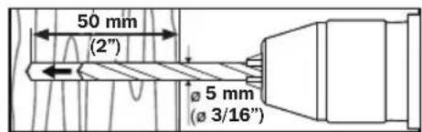 Tripp Lite DWM3770PLX - 1a. Mount on Wood Stud Wall - 5