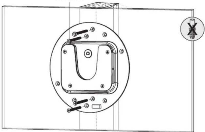 Tripp Lite DWM3770PLX - 1a. Mount on Wood Stud Wall - 12