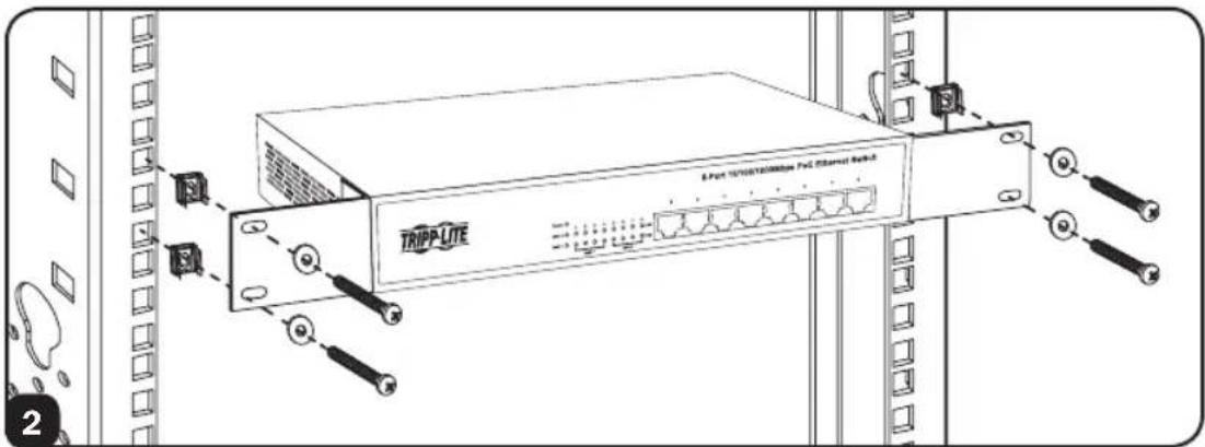 Tripp Lite NG8POE - Installation à montage en bâti 1U - 2