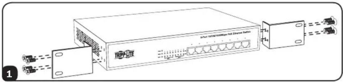 Tripp Lite NG8POE - 1U Rackmount Installation - 1