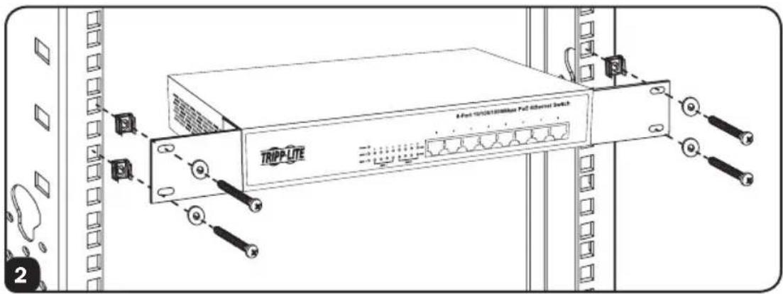 Tripp Lite NG8POE - 1U Rackmount Installation - 2