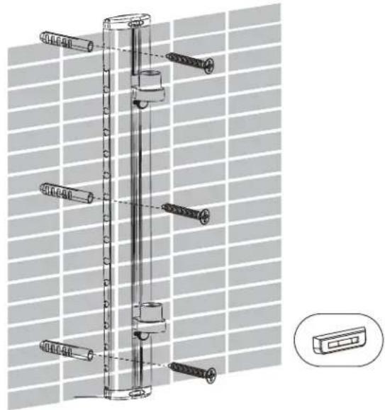 Tripp Lite WorkWise WWSS1327RWTC - ① Fixer le rail mural au mur. - 10