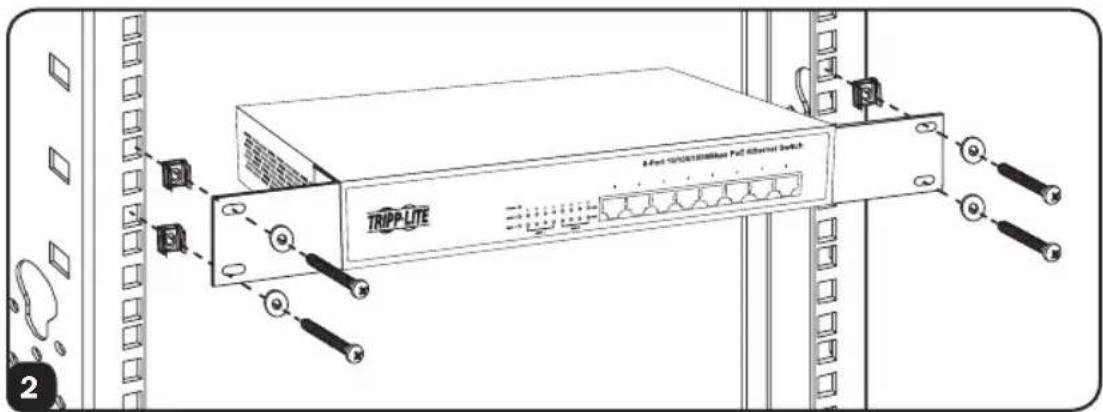 Tripp Lite NG16POE - 1U Rackmount Installation - 2