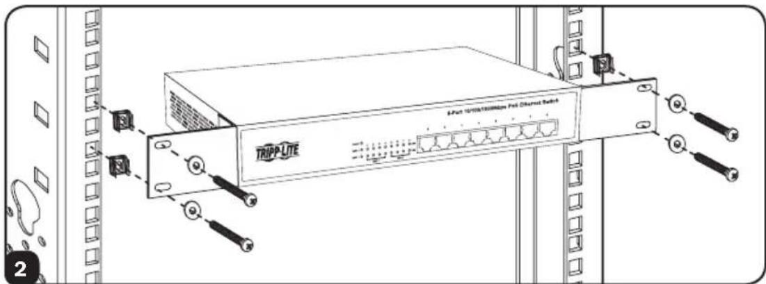 Tripp Lite NG16POE - Instalación en Rack de 1U - 2