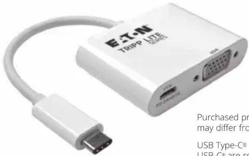 Tripp Lite U44406NVBC - USB 3.2 Gen 1 USB-C to VGA Adapters - 1