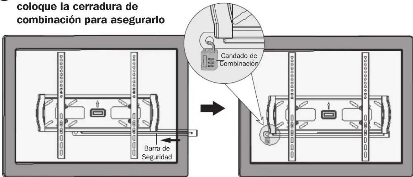 Tripp Lite WorkWise DWTSC3255MUL - Deslice la barra de seguridad a través de los Soportes de Instalación y - 1