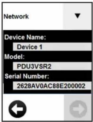 Tripp Lite PDU3XEVSR6L230B - Scrolling Through LCD Touchscreen Options - 2