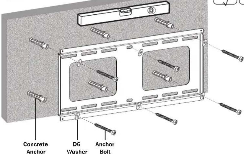 Tripp Lite DWTPSC4555M - Mount on Solid Brick and Concrete Block - 8