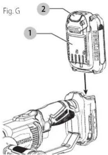 Craftsman CMEG200 - Cómo Instalar y Retirar la Unidad de Bateria (Fig. G) - 1