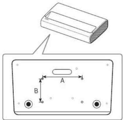 SAMSUNG SPLSP9TFA - Projektorin kiinnittäminen seinaan - 2
