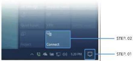 SAMSUNG Flip 2 WM85R - Connexion via la fonction Wireless Display - 1