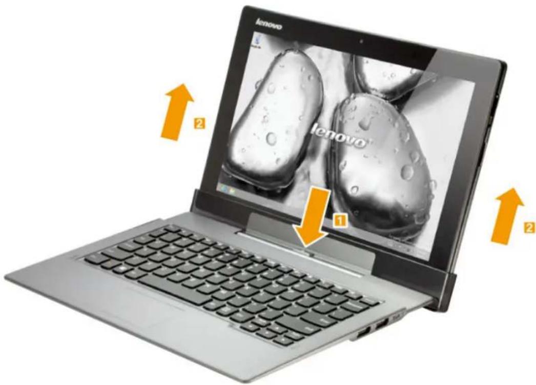 LENOVO IdeaTab Lynx - Détacher la tablette - 1