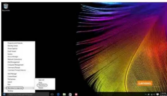 LENOVO IdeaTab Miix 720 - ■ Mise hors tension de l'ordinateur - 2