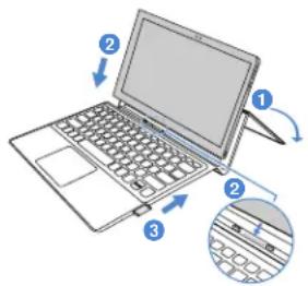 LENOVO Miix 63012Q35 - Installation du boîtier-étui comme support de tablette - 1