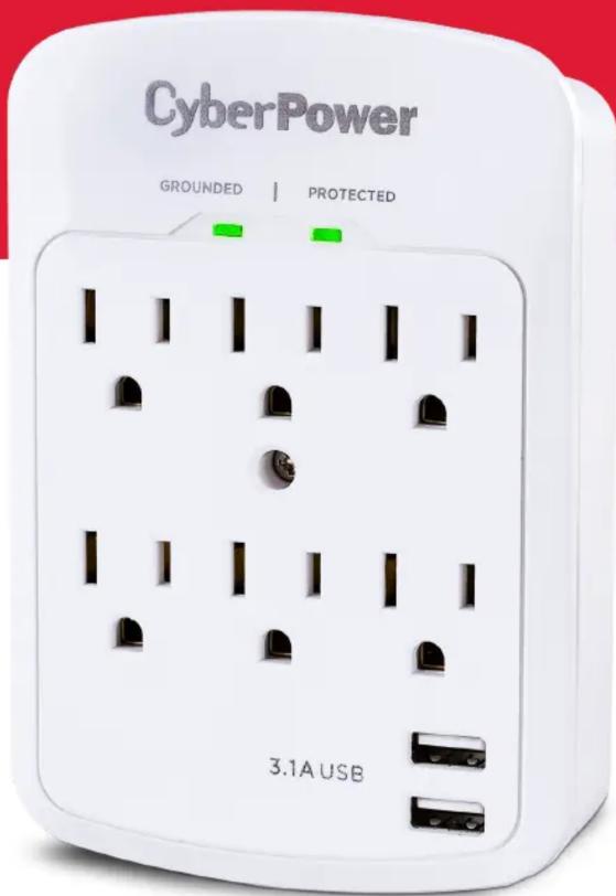 CyberPower Professional P600WU - Protect home and office computers, electronics, and home theater equipment - 1