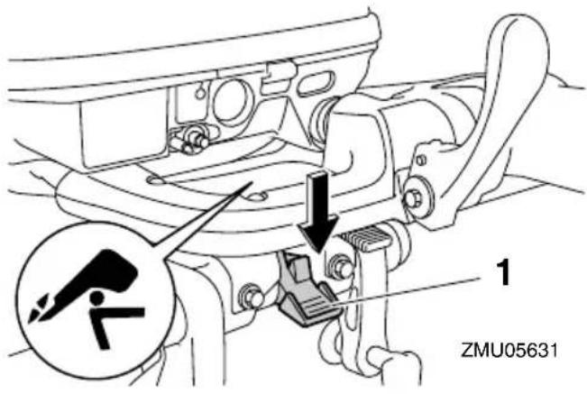 YAMAHA F9.9H (2013) - Mécanisme de verrouillage de relevage - 2