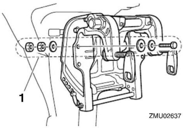 YAMAHA F9.9H (2013) - Fixation du moteur hors-bord - 3