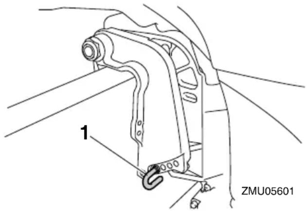 YAMAHA F9.9H (2013) - Réglage de l'angle de trim pour les modèles à relevage manuel - 1